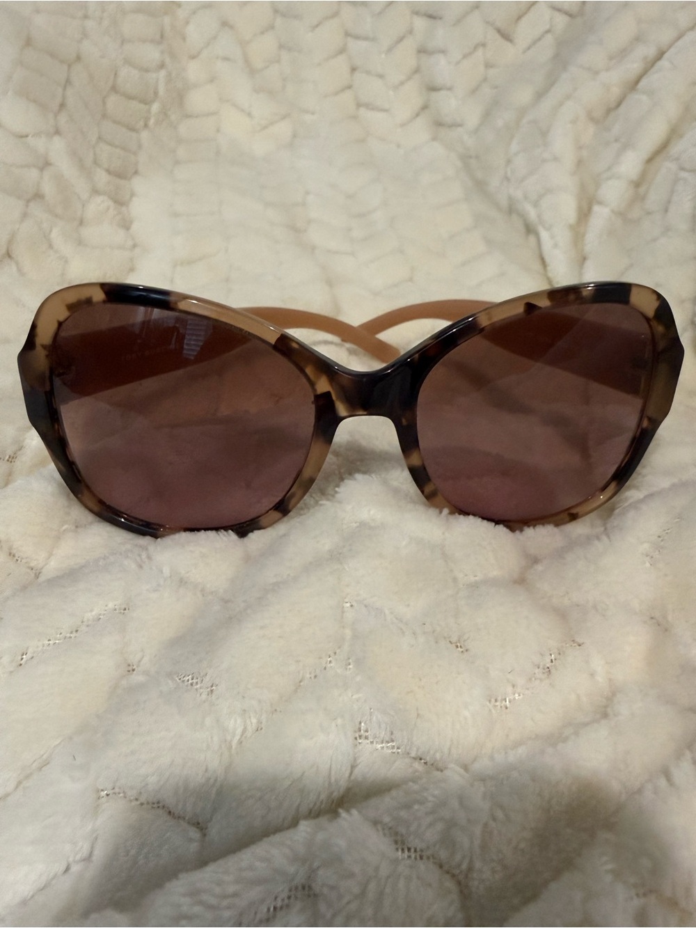 Tory Burch Tortoise Shell Oversized Women's Sunglasses - Brown Lenses